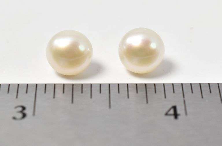 Pearl Stud Earrings in Sterling Silver