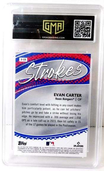Evan Carter 2024 Rookie Baseball Card, 10 Gem Mint
