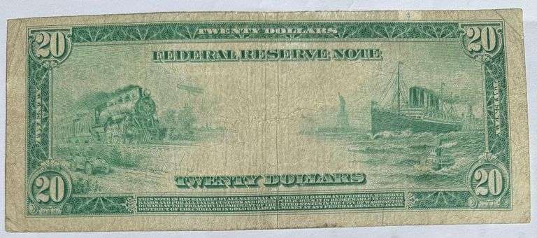 $20 Series of 1914 Chicago Large Size Note