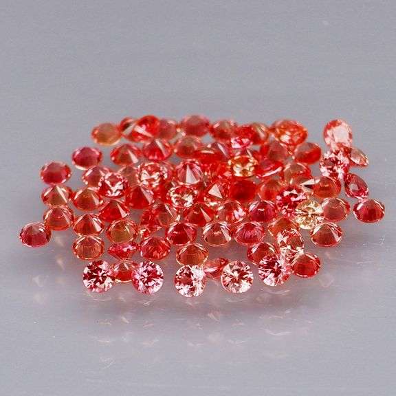 Rare 2.21ct diamond cut pink Sapphire set