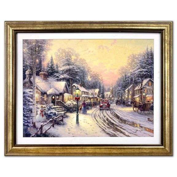 Village Christmas by  Kinkade (1958-2012)