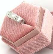 14kt White gold diamond accent Pyramid band