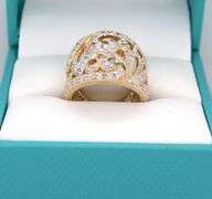 14kt Yellow gold 0.50ctw Filagree wide band