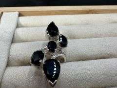 Sterling Silver Black Onyx Ring Size 6