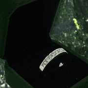 Dazzling White Gold Princess Cut Channel Set Diamond Band