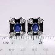 Unique Sapphire and Diamond Earrings