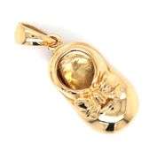 18kt Yellow gold baby shoe charm