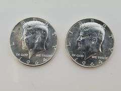 (2) 1964 Kennedy Half Dollars