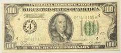 $100 Cleveland First Series 1928 Gold Redeemable FRN