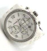 Michael Kors mother of pearl crystal dial quartz watch