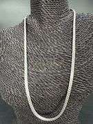 Italian Sterling Silver 925 Unique 5.3mm Serpentine Miami Chain 24" Necklace