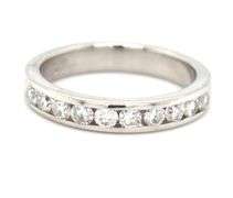 14kt White gold 0.47ctw channel set diamond band