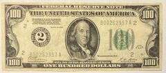 $100  Slider First Series 1928  Gold Redeemable FRN