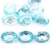 Bright 14.24ct matched sky blue Topaz set