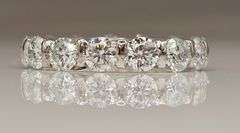 Beautiful 15 Count 7.25 Ctw  White Ice Moissanite Eternity Ring