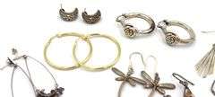 Group lot of Vintage 925 sterling silver earrings