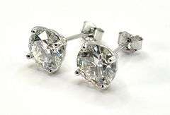 Sparkling Dazzling 4.Cttw Ice White Lab Simulated Diamond Earrings