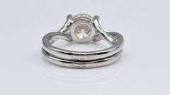 14 Kt White Gold Plated Sparkling 2.75 Ct White Lab Simulated Diamond Ring