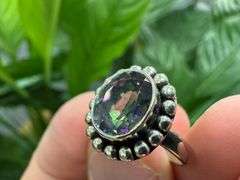 Sterling Silver Mystic Quartz Ring Size 7