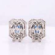 Unique Sapphire and Diamond Earrings