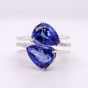Unique 18K Tanzanite & Diamond Ring