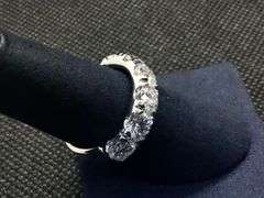 BEAUTIFUL 14K WHITE GOLD DIAMOND WEDDING BAND