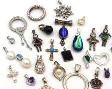 Group lot of Vintage 925 sterling silver pendants
