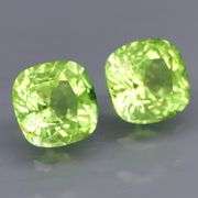 Premium pair of 5.5x5.5mm Burmese Peridot -1.81cts!