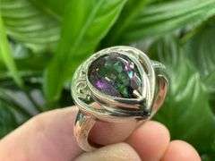 Sterling Silver Mystic Quartz Ring Size 10