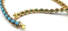Dazzling Brand New European 19.72CTW Pear Shaped Cabochon-Cut Turquoise & 2.00CTW Diamonds Necklace 