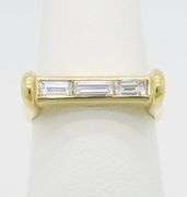 18k Yellow Gold Baguette Diamond Ring