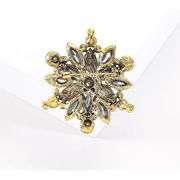 Purple Austrian Crystal Flower Brooch