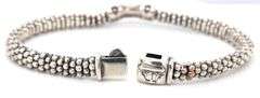 Lagos double diamond X and pearl bracelet in 925 sterling silver