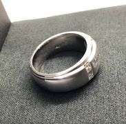 MEN’S 14K WHITE GOLD NATURAL DIAMOND WEDDING BAND