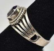 Amethyst Gemstone Ring in Sterling Silver