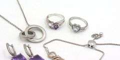 Group lot of Vintage 925 sterling silver miscellaneous jewelry