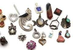 Group lot of Vintage 925 sterling silver pendants