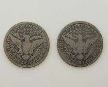 1907 O & 1907 S Barber Quarters, Circulated