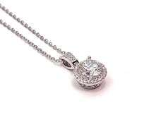 Stunning 2.23 Ct Vvs1 E-F Fire Moissanite Pendant w/Chain