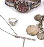 Group lot of Vintage 925 sterling silver jewelry and watches