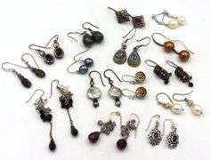 Group lot of Vintage 925 sterling silver earrings