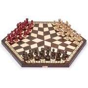 Three-Player Wooden Chess Set