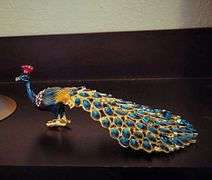 Hand-Painted Trinket Box with Crystal Rhinestones