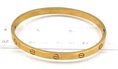Gold plated love cuff bangle