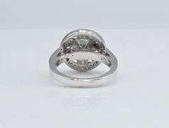 14 Kt White Gold Plated 2 Ct Emerald Green Lab Simulated Diamond Ring