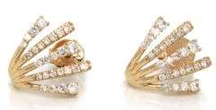 New Gabriel & Co. 0.52ctw Diamond Fan Stud Earrings in 14K
