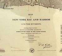 Framed Vintage Map of New York Bay and Harbor