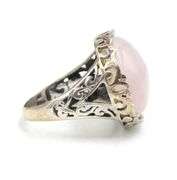 Vintage 925 sterling silver Lavender Jade ring and pendant