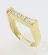 18k Yellow Gold Baguette Diamond Ring