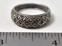 Marcasite Dome Ring in Sterling Silver